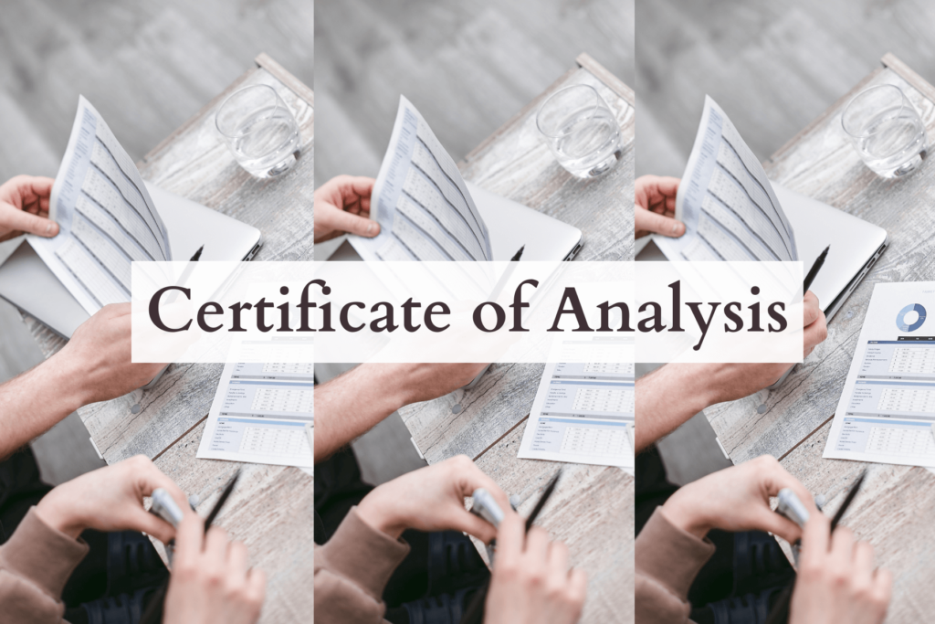 how to read a Certificate of Analysis (COA)